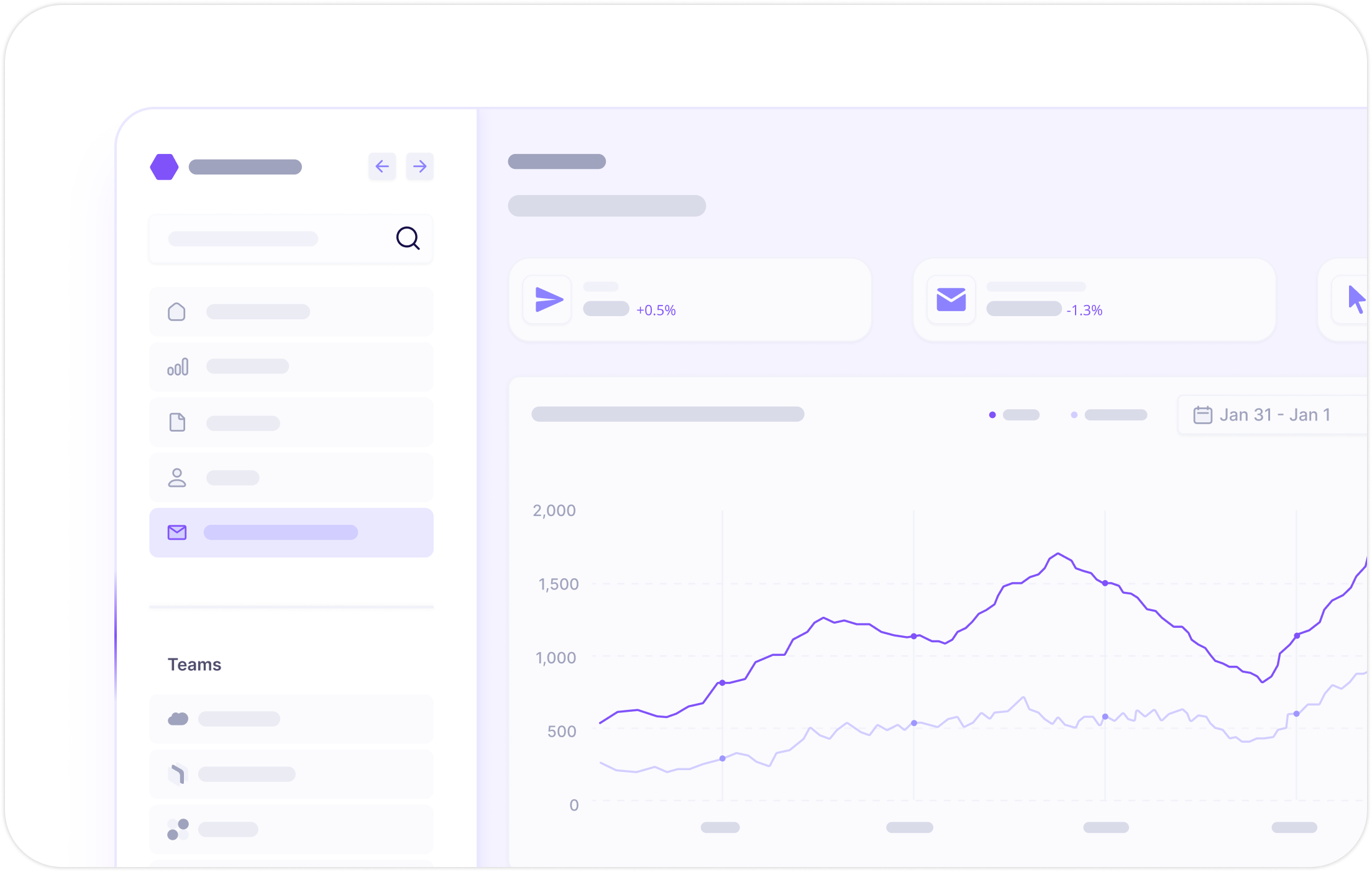 Design services UI dashboard preview